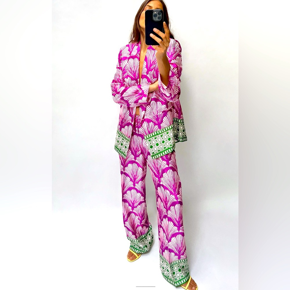 - Zara set, medium pink medium blazer, and size medium pants beyond…